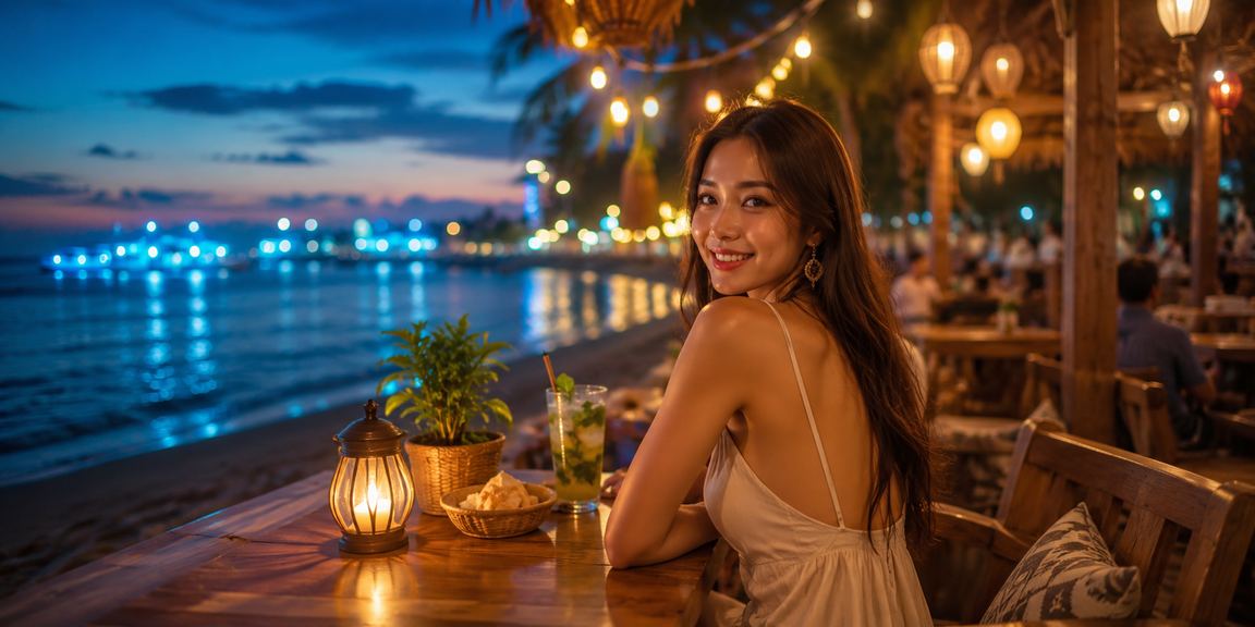 Buổi chiều thư giãn tại Mũi Né với cà phê và thiết bị di động, biểu tượng của người chơi jackpot hiện đại